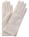 Portolano Cashmere-lined Leather Gloves In White
