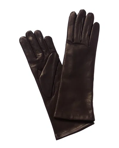 Portolano Cashmere-lined Leather Gloves In Brown