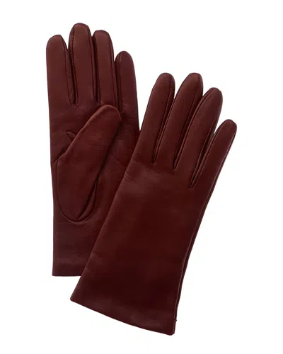 Portolano Cashmere-lined Leather Gloves In Brown