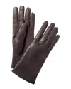 Portolano Cashmere-lined Leather Gloves In Brown