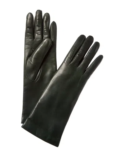 Portolano Cashmere-lined Leather Gloves In Green