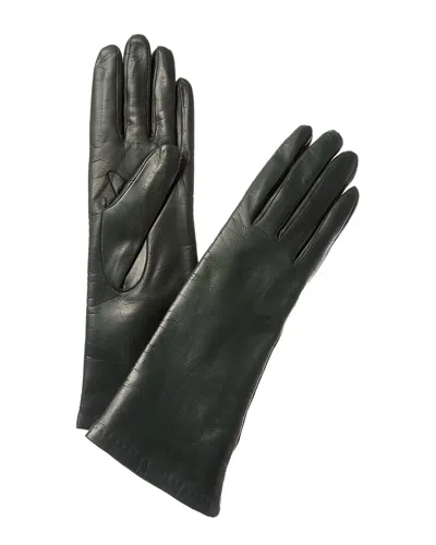 Portolano Cashmere-lined Leather Gloves In Green