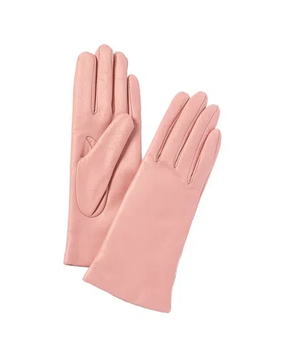 Portolano Cashmere-lined Leather Gloves In Pink