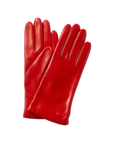 Portolano Cashmere-lined Leather Gloves In Red