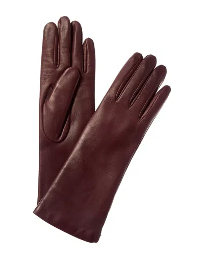 Portolano Cashmere-lined Leather Gloves In Red