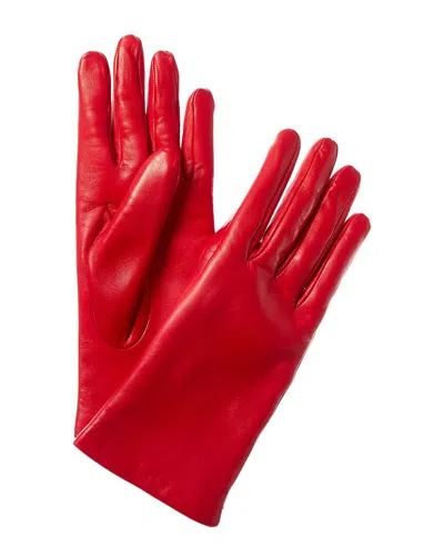 Portolano Cashmere-lined Leather Gloves In Red