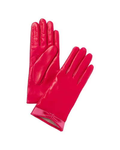 Portolano Cashmere-lined Leather Gloves In Red