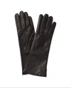 Portolano Cashmere-lined Long Leather Gloves In Grey