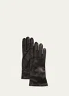 Portolano Cashmere-lined Napa Leather Gloves In Black