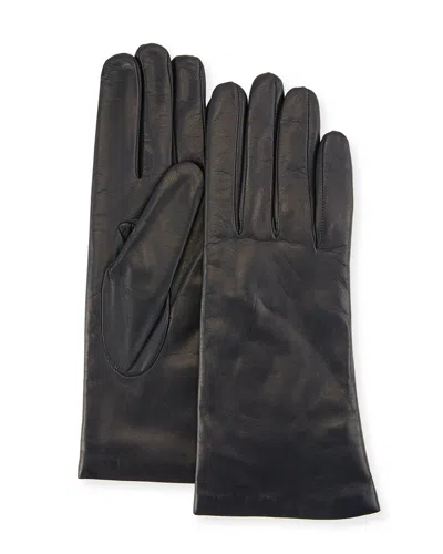 Portolano Cashmere-lined Napa Leather Gloves In Navy