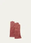 Portolano Cashmere-lined Napa Leather Gloves In Rosey Rain