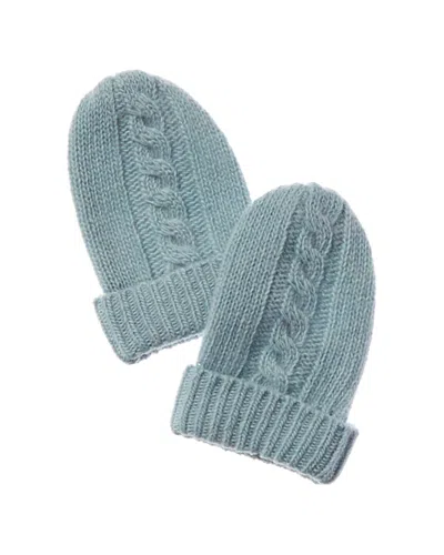Portolano Kids' Cashmere Mittens In Blue