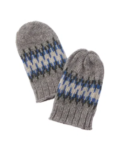 Portolano Kids' Cashmere Mittens In Gray