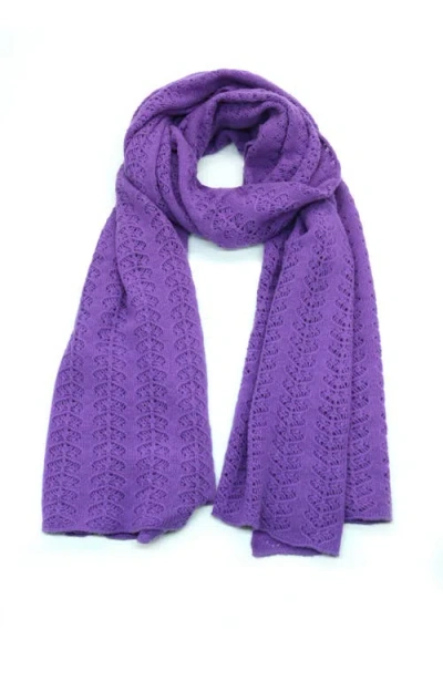 Portolano Cashmere Openwork Wrap In Pink