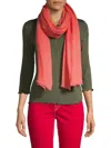 Portolano Merino Wool Blend Eyelash Fringe Wrap Scarf In Sangria