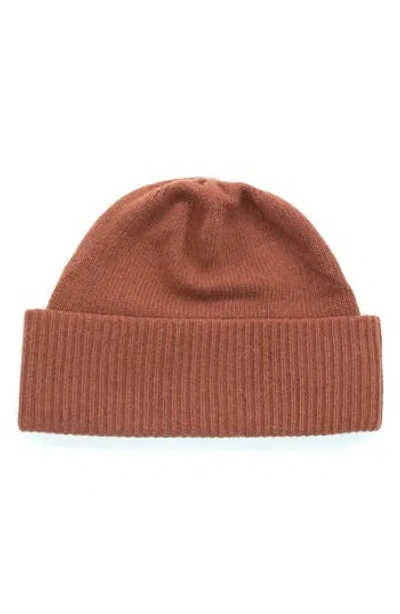 Portolano Cashmere Rib Hat In Brown