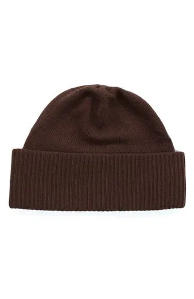 Portolano Cashmere Rib Hat In Brown