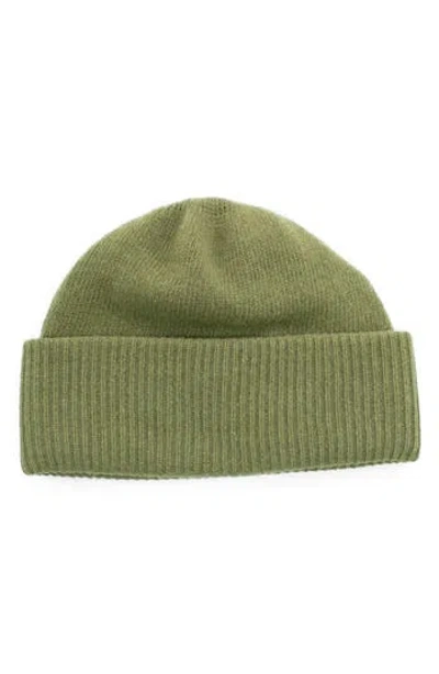 Portolano Cashmere Rib Hat In Green