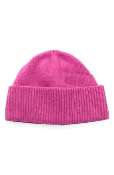 Portolano Cashmere Rib Hat In Purple