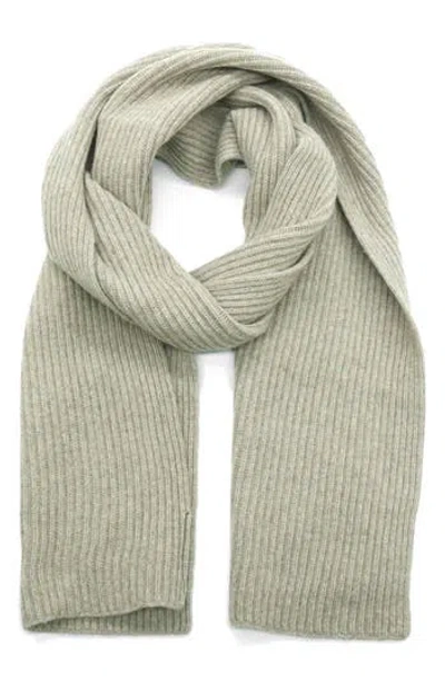 Portolano Cashmere Rib Scarf In Green