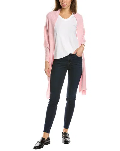 Portolano Cashmere Rib Wrap In Pink