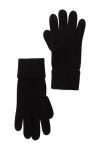 Portolano Cashmere Ribbed Gloves In Black