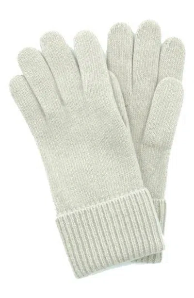 Portolano Cashmere Ribbed Gloves In Herrings