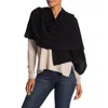 Portolano Cashmere Ribbed Wrap Scarf In Black