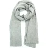Portolano Cashmere Ribbed Wrap Scarf In Gray