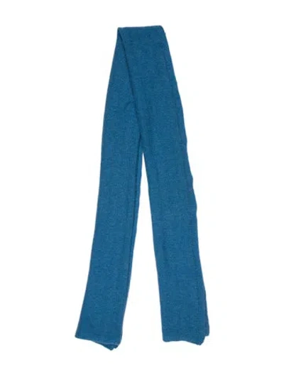 Pre-owned Portolano Cashmere Scarf In Blue
