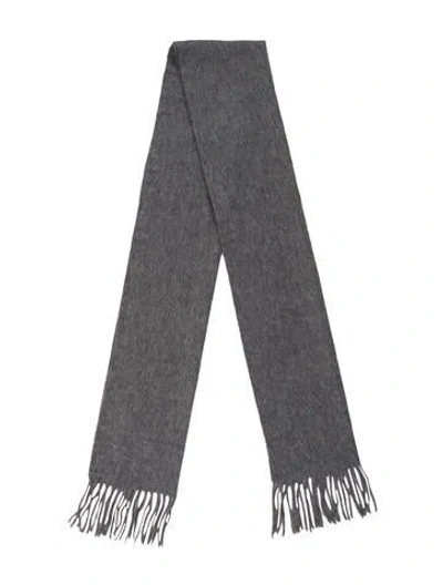 Pre-owned Portolano Cashmere Scarf In Gray