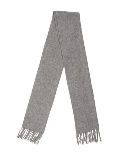 Pre-owned Portolano Cashmere Scarf In Gray
