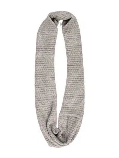 Pre-owned Portolano Cashmere Scarf In Gray