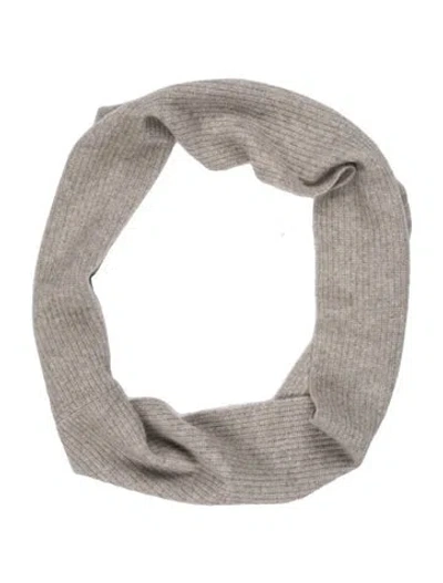 Pre-owned Portolano Cashmere Scarf In Gray
