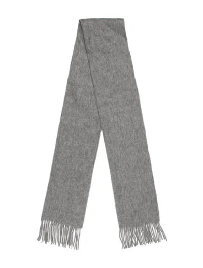 Pre-owned Portolano Cashmere Scarf In Grey