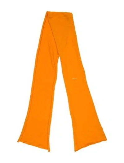 Pre-owned Portolano Cashmere Scarf In Orange