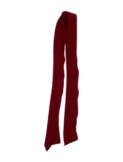 Pre-owned Portolano Cashmere Scarf In Red