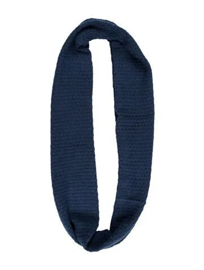 Pre-owned Portolano Cashmere Scarf W/ Tags In Blue