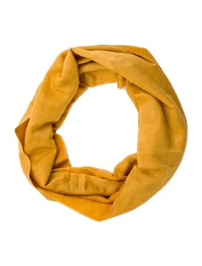 Pre-owned Portolano Cashmere Scarf In Yellow