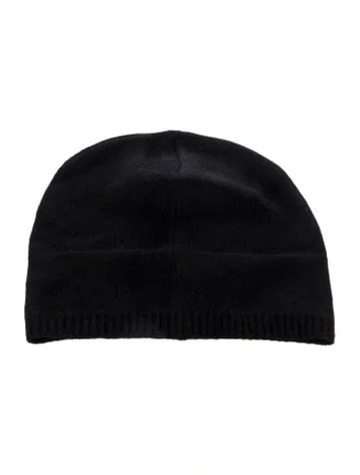 Pre-owned Portolano Cashmere Solid Beanie  W/tags In Black