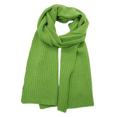 Portolano Cashmere Stitched Scarf In Green