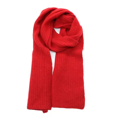 Portolano Cashmere Stitched Scarf In Red