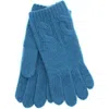 Portolano Cashmere Striped Gloves In Blue