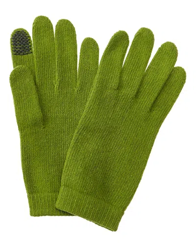 Portolano Cashmere Tech Gloves In Green