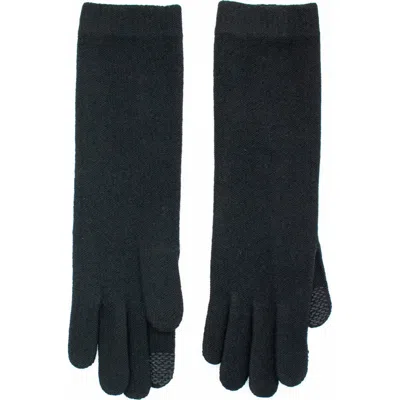 Portolano Cashmere Tech Gloves In Black