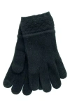 Portolano Cashmere Tech Gloves In Black