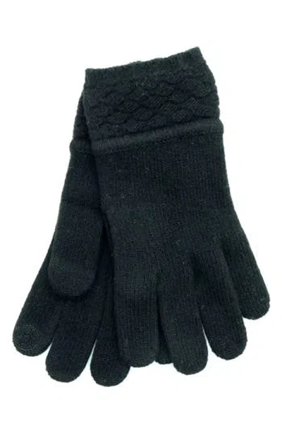 Portolano Cashmere Tech Gloves In Black