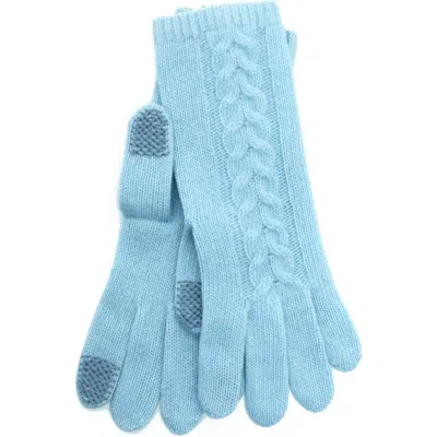Portolano Cashmere Tech Gloves In Blue