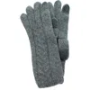 Portolano Cashmere Tech Gloves In Gray