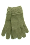Portolano Cashmere Tech Gloves In Green